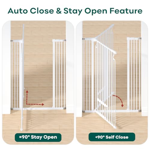 53in Extra Tall Cat Gate for Doorway (White / 53" Tall, 29.5-40.6" Wide)