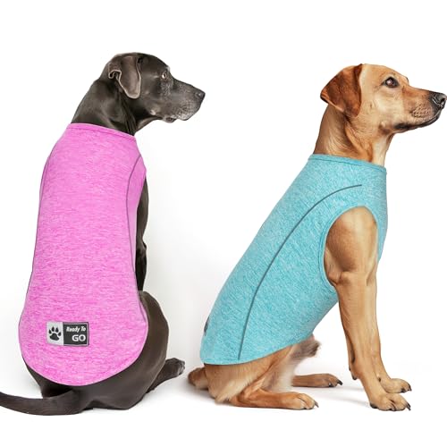 2Pack Reflective Dog Shirt (XXX-Large (55-75lbs) / 8# 2Pack (Lake Blue+Rose Red))