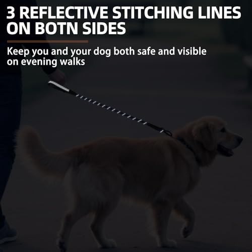 Reflective Short Dog Leashes 3 Pack for Walking and Training (Blue / 1FT+1.5FT+2.5FT)