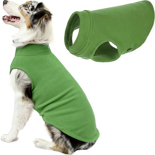 Stretch Fleece Vest Dog Sweater (3X-Large Length (20.5") / Grass Green)