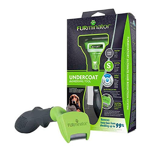 Small Dog Undercoat deShedding Tool for Long Hair (long hair - new model / Small)