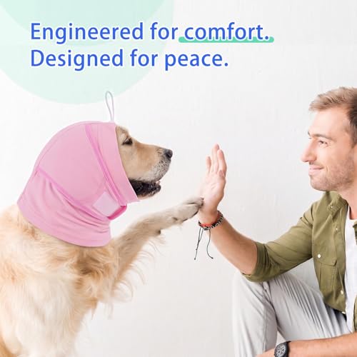 Dog Ear Muffs Noise Protection (Pink / Medium (13.8"/35cm Neck Girth))