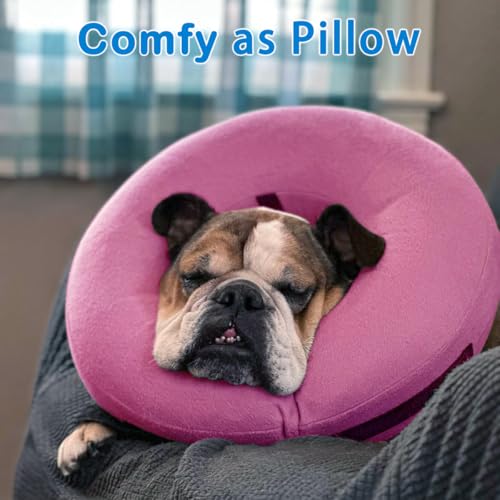Inflatable Dog Cone Collar (Pink / Extra Large [Neck: 18"-23"])