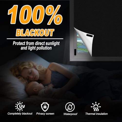 Portable Blackout Curtains (57"W x 157"H)