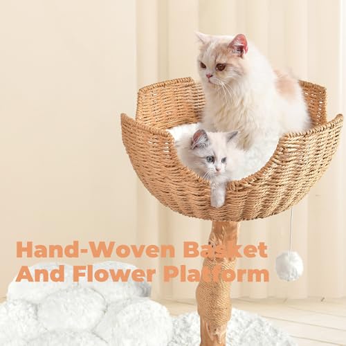 Modern Cat Tree (White / 39.3'')