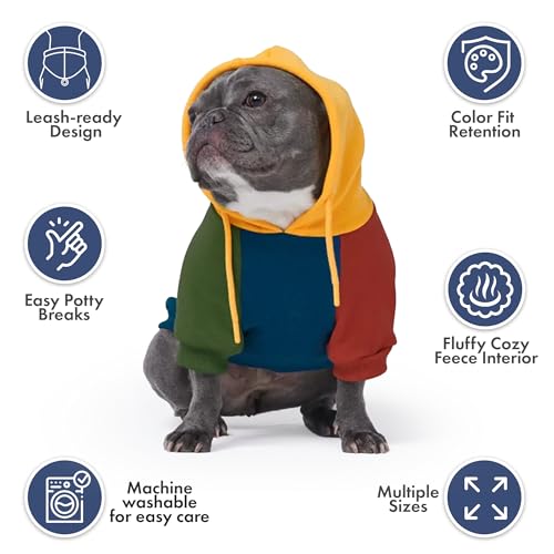 Dog Hoodie Buttery (Primary Color Block / 5XL)