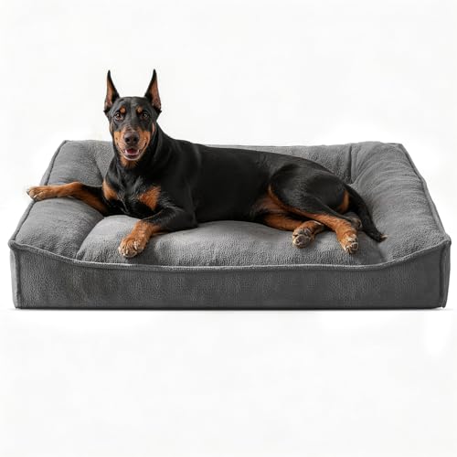 XXL Orthopedic Dog Beds Large Sized Dog (Light Grey / 48"L x 35"W x 10"Th)