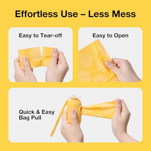 Dog Poop Bag Dispenser with Daisy Scented Waste Bags (Daisy / 1 Count (Pack of 105))