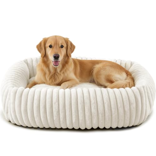 Dog Bed Medium Size Dog (Cream / M Plus (30"x24"x8"))