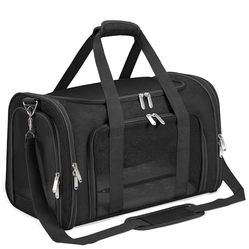 Soft Sided Cat (BLACK / 20"L x 13"W x 13"H)