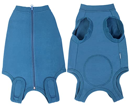 Dog Surgery Recovery Suit (L(Back15- 17" Chest 21- 23" Weight 25- 36 lb) / Blue)