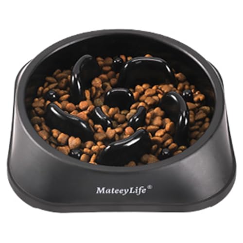 1 Pack Slow Feeder Dog Bowls (H-Black / Medium)