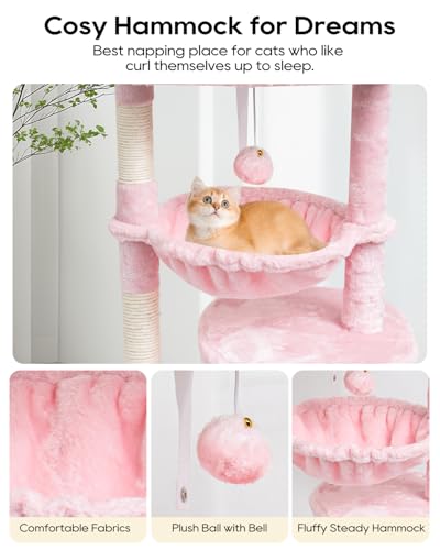 Pink Cat Tree for Indoor Cats (29.6" / Pink)
