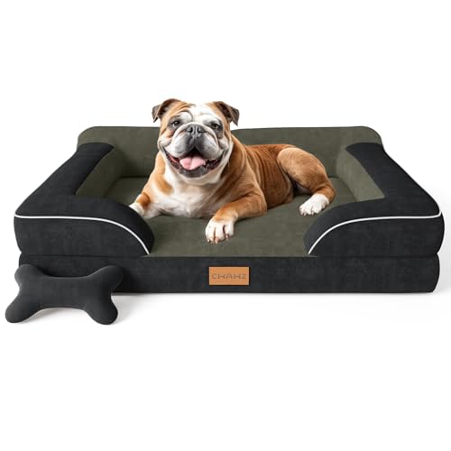 Dog Beds for Large Dogs (Black / Large(36"L x 27"W x8.5"Th))