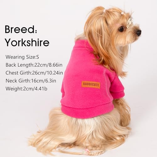 4 Pack Fleece Dog Sweater Clothes for Small Dogs Girls Boys Pullover Turtleneck Dog Sweatshirt Coat Winter Soft and Warm Pet Puppy Sweater Clothes for Cold Weather Spring Autumn Christmas (Purple+Rose+Light Pink+Peach / XL)