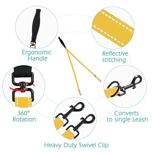 Two Point Control Dog Leash (Yellow)