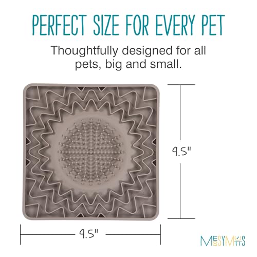 Framed Lick Bowl Mat (Grey / 9.5" x 9.5" - Framed)