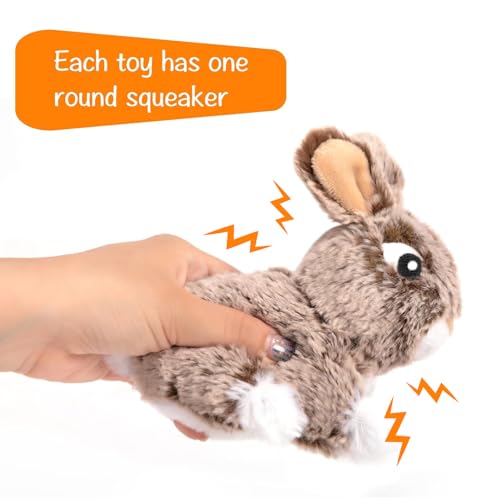 Squeaky Hide and Seek Dog Toys for Small and Medium Dogs (Rabbit)