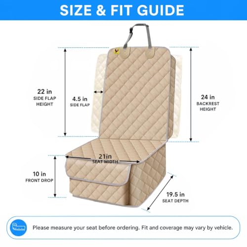 Car Seat Covers Front Seats (Warm Beige-1 Pack)