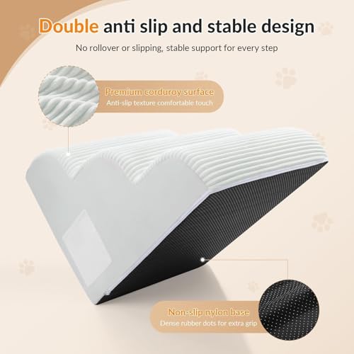 Dog Stairs for Couch and Chair (Beige / 3-Steps)
