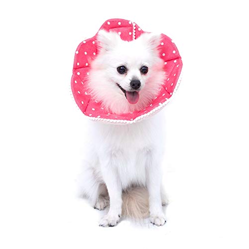 Adjustable Dog Cat Cone (Medium / Pink)