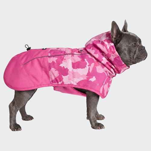 Dog Raincoat Waterproof Rain Jacket w (Camo Pink / Large)