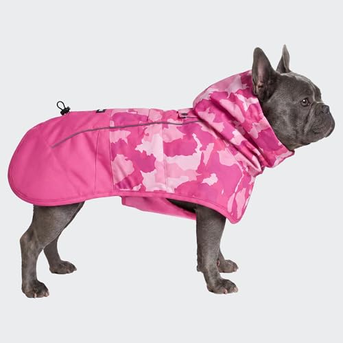 Dog Raincoat Waterproof Rain Jacket w (Camo Pink / X-Large)