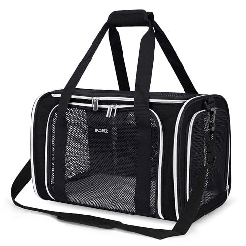 Pet Travel Carrier (Black / 17.0"L x 11.0"W x 12.0"H)