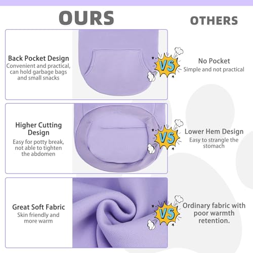 Dog Hoodie for Large Medium Small Dogs (Lavender / Large)