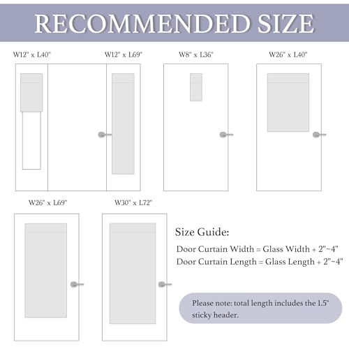 Classroom Door Window Cover (Ivory / 12"W x 40"L (Pack of 1))