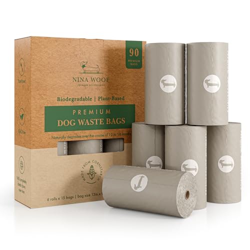 Dog Poop Bags Rolls (Gray / 90 Bags (6 Rolls))
