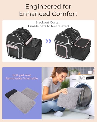 Expandable Pet Carrier (17.3"L x 11.8"W x 11.0"H / 3-Black)