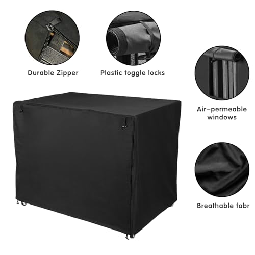 48 inch Heavy Duty Dog Crate Covers Durable 600D Polyester (Fit 48 inch Crate(48.82L x 31.89W x 34.25H inch.))