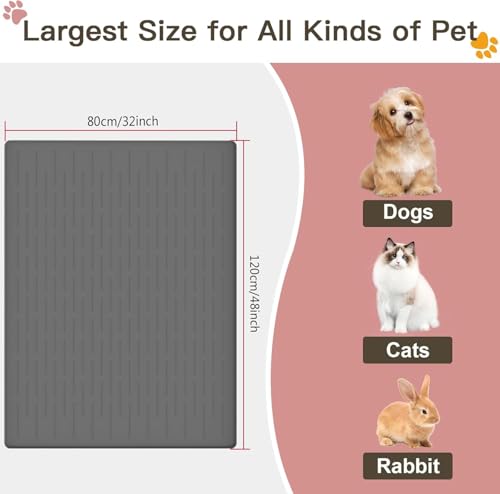 Largest Dog Food Mat (Brown / 48"L x 32"W)