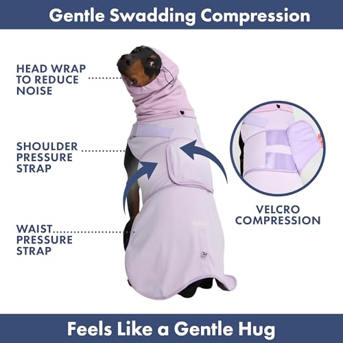 Anxiety Relief Vest for Dogs (02 Purple / Large)