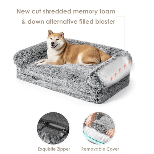Foldable XXL Dog Bed for Large Sized Dog (54x38x7.5(Folded 38x27) / Faded Black)
