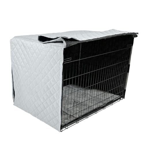 Quilted Dog Crate Cover (Grey / 36")