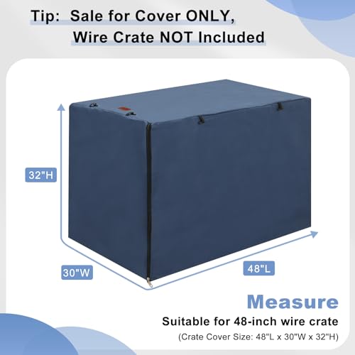 Dog Crate Cover (Blue / 48 Inch)