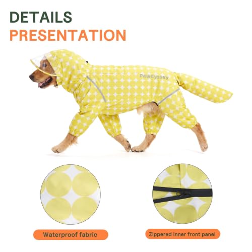 Polka Dot Dog Raincoat (Lemon Yellow / Small)