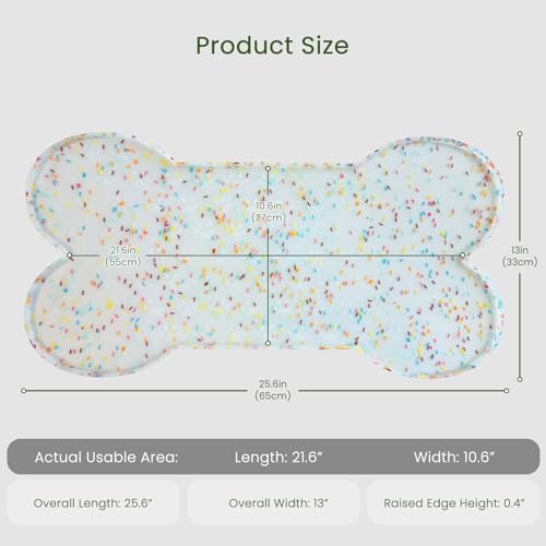 Dog Food Mat Anti (25.6" x 13" / Donut White)