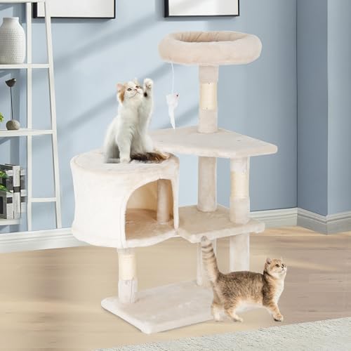 36" Cat Tree Tower (Beige)