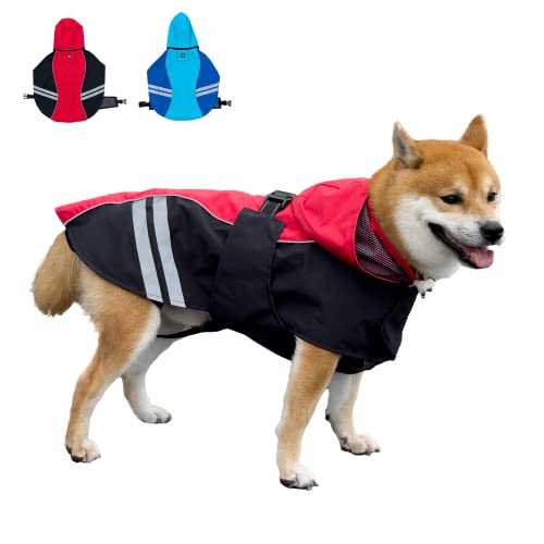 Dog Raincoat for Medium Large Extra Large Dogs (Medium / Red)