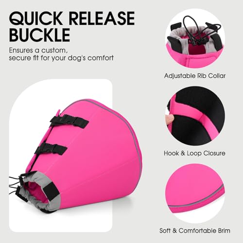 Dog Cones for Medium Dogs (Pink / Medium)