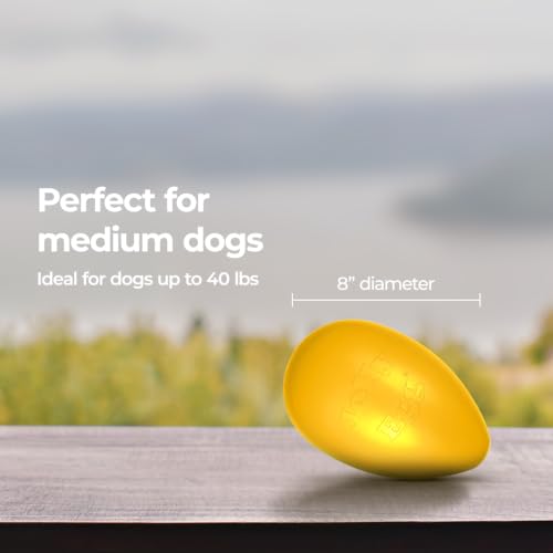Jolly Egg Herding Dog Toy (Medium (8 in) / Yellow)