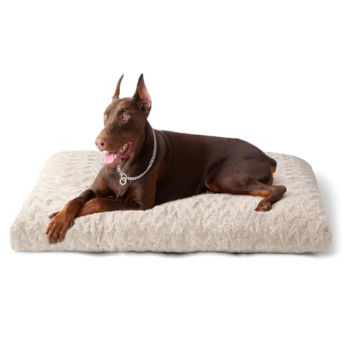 Washable XL Dog Beds Large Sized Dog (Beige / 44" x 32" x 4")