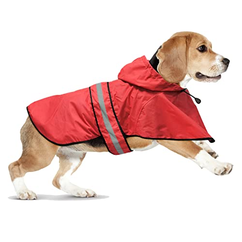Waterproof Dog Raincoats (X-Large / Red)