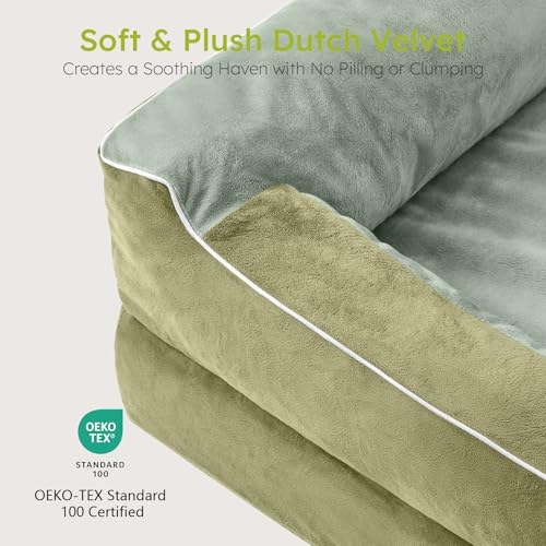 Extra Large Dog Bed (Dark Green / X-Large(42"L x 30"W x 9.5"Th))
