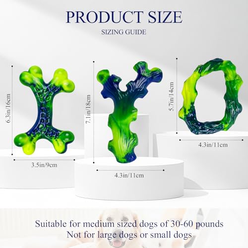 6 Pack Indestructible Dog Toys for Large Breed (Green-6-Pack)