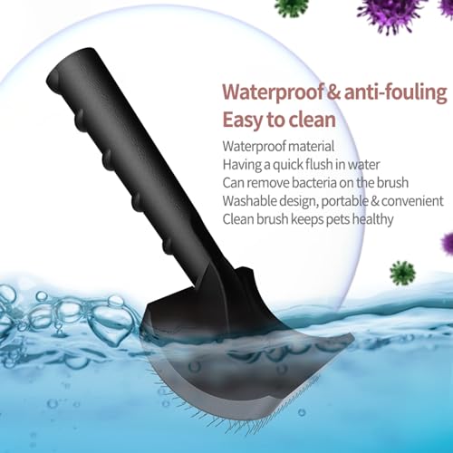 Doodle Brush Poodle Slicker Brush for Grooming Fluff Shedding Easy (black)