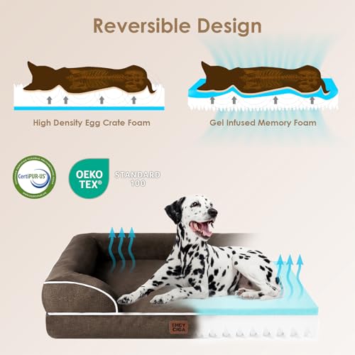 Orthopedic XXL Dog Bed (Brown / 52.0"l X 41.0"w X 8.0"th)